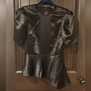 NWT Express Black Asymmetrical Blouse, Size M